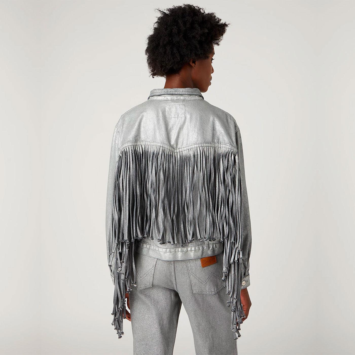 Wrangler X Fender Women S Souvenir Fringe Jacket Silver Relic