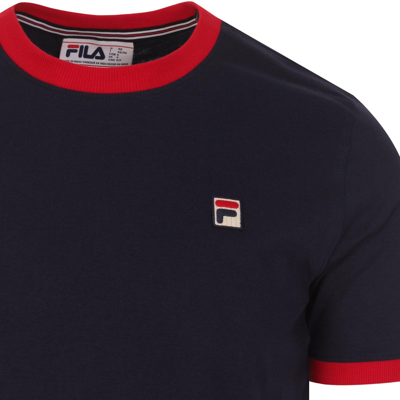 Fila Vintage Marconi Retro S Ringer Tee Peacoat Red