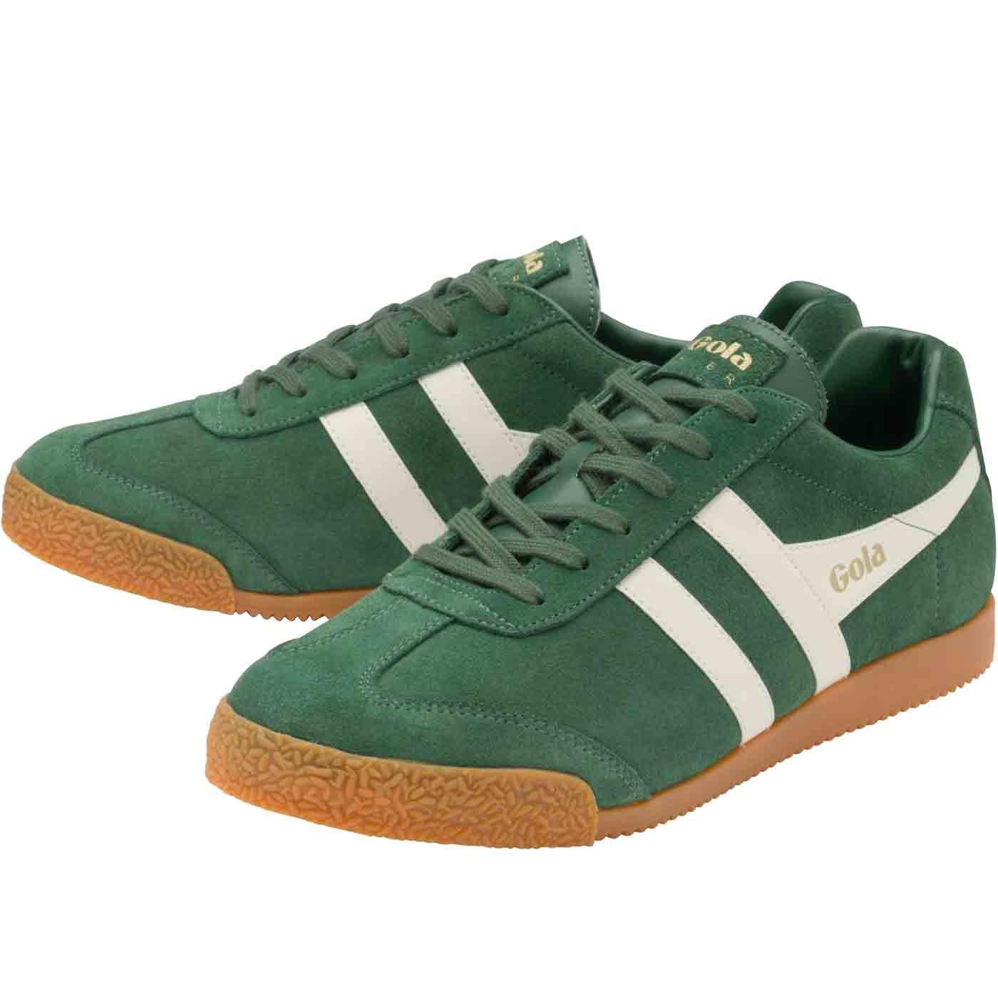 GOLA Harrier Suede Womens Retro 90s Trainers In Evergreen