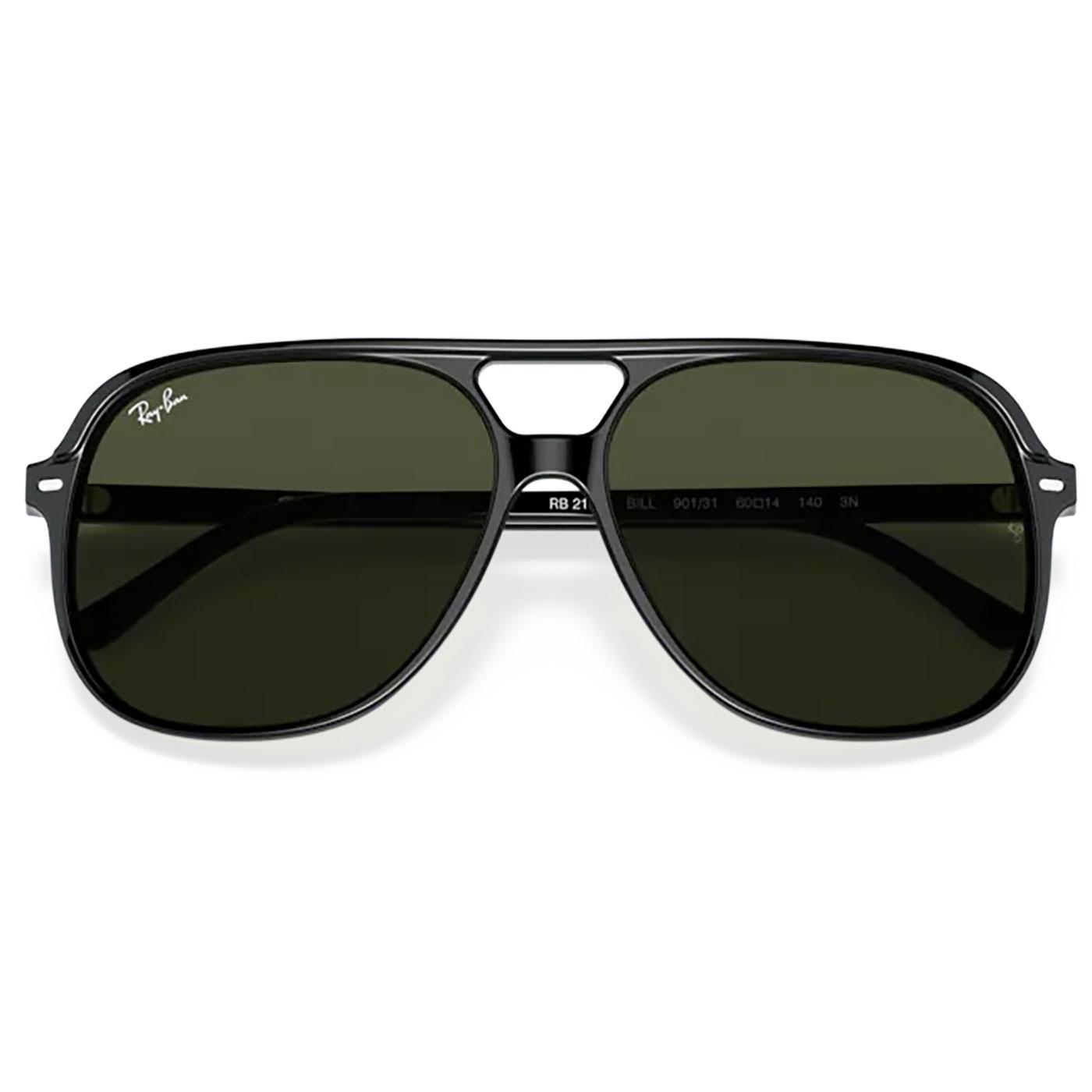 RAY BAN Bill Retro 80s Aviator Sunglasses In Black