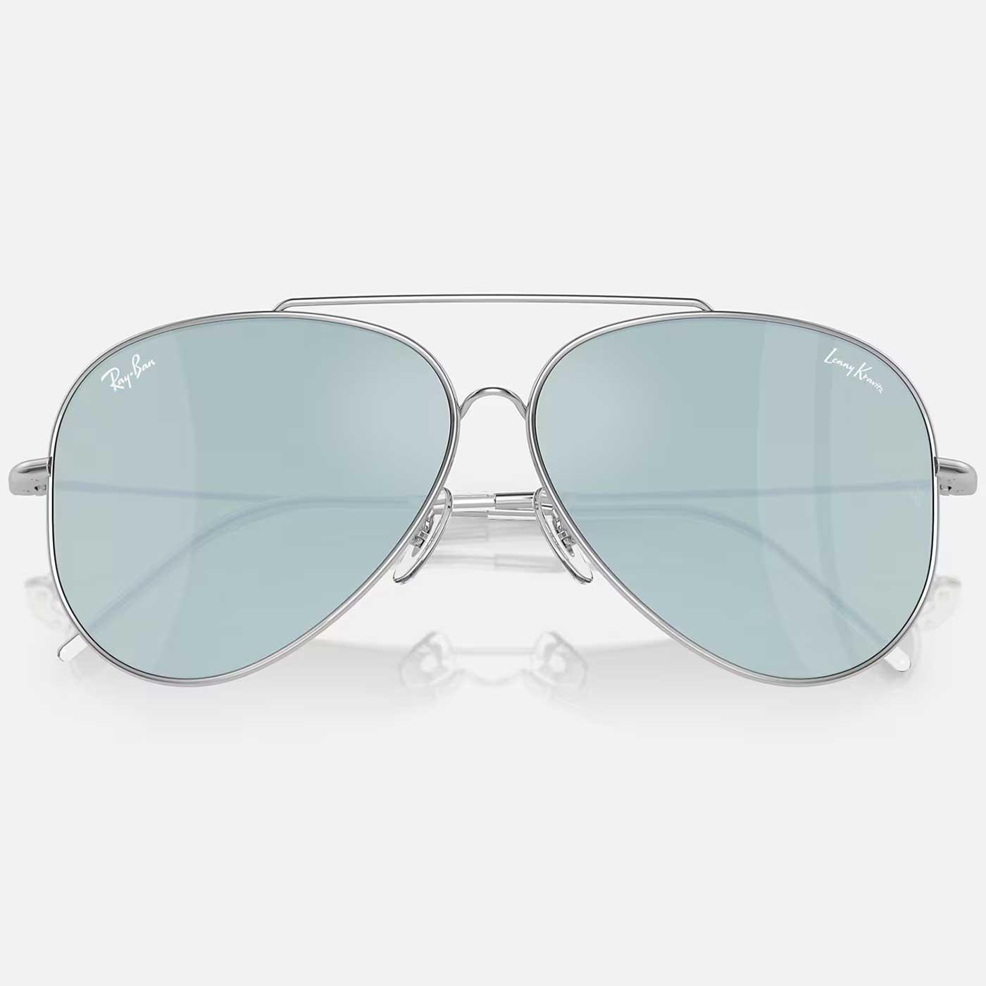 Lenny Kravitz X Ray Ban Aviator Reverse Sunglasses In Silver