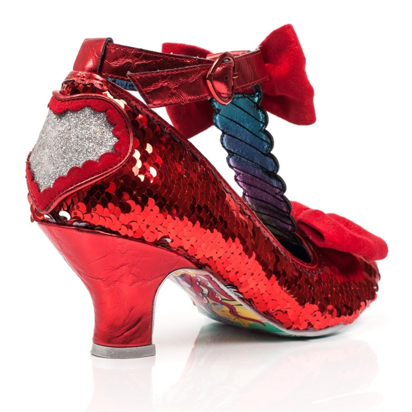 IRREGULAR CHOICE Total Freedom Bow Sequin Heels R/S