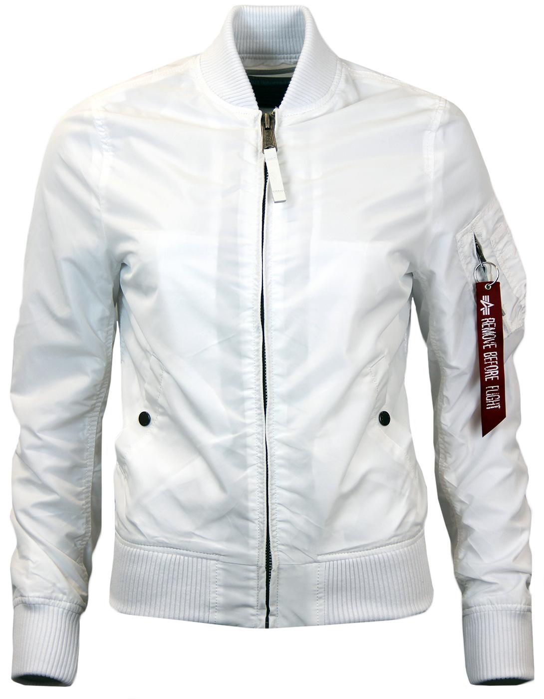 ALPHA INDUSTRIES MA1 TT Womens Bomber Jacket in White