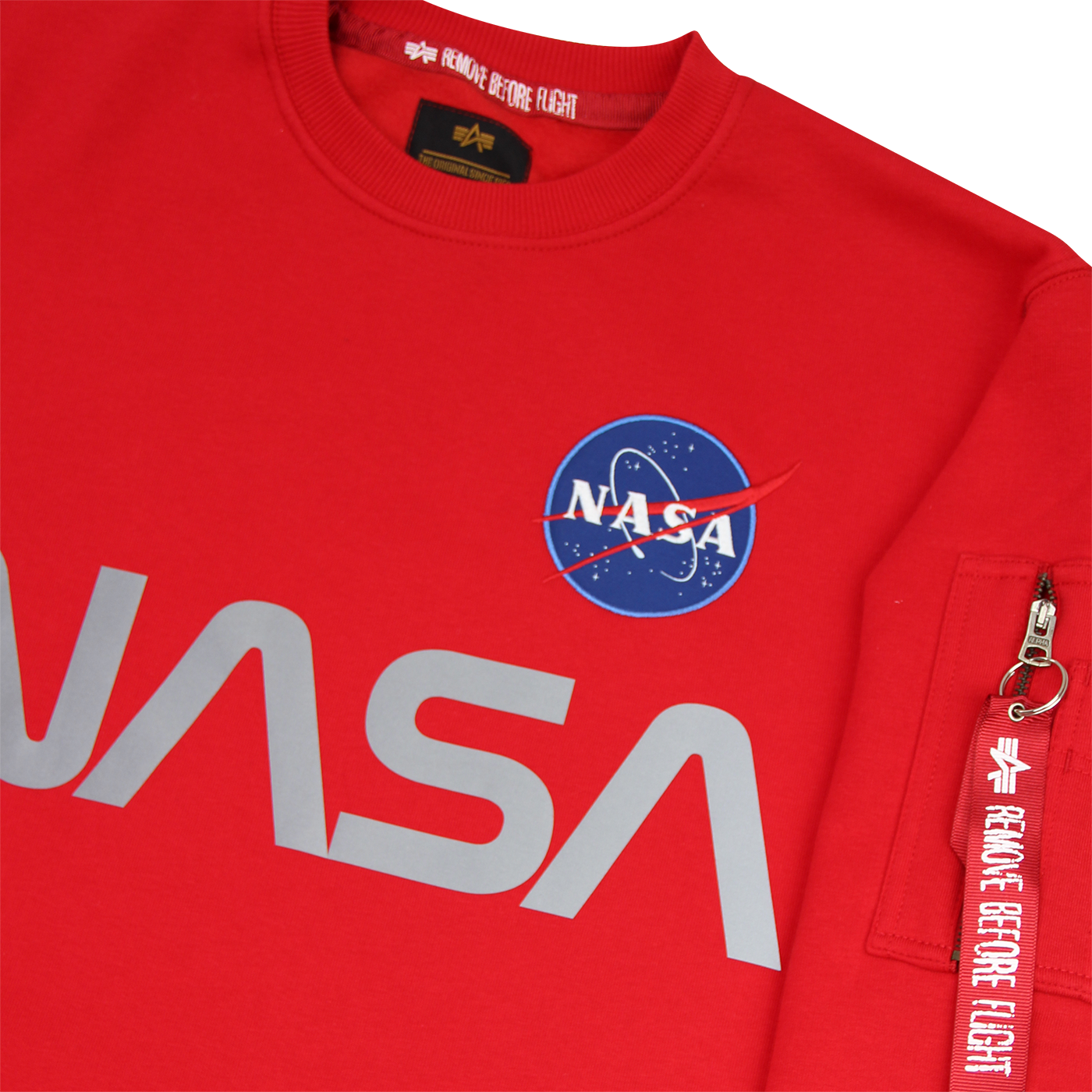 Reflective INDUSTRIES ALPHA Red Sweatshirt NASA