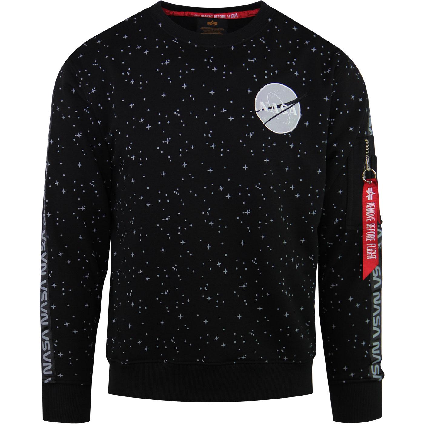 ALPHA INDUSTRIES NASA Tape Sweater in black