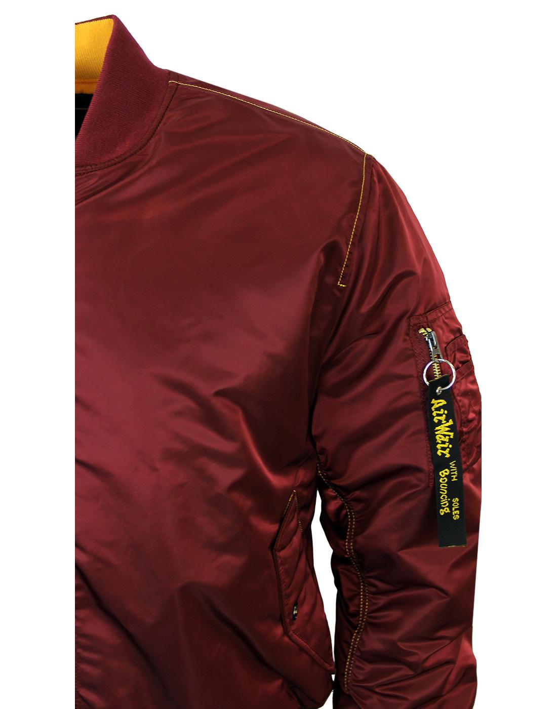 ALPHA INDUSTRIES x DR MARTENS Mod MA1 Bomber Jacket Burgundy