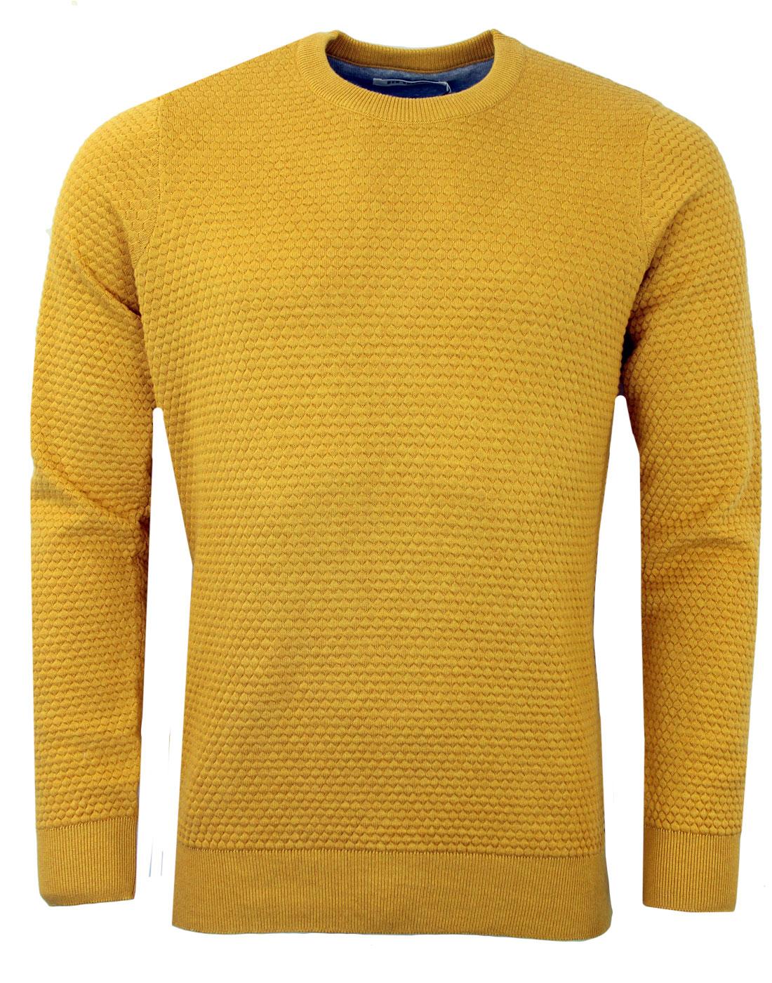 Basic crew neck structured knit sweater