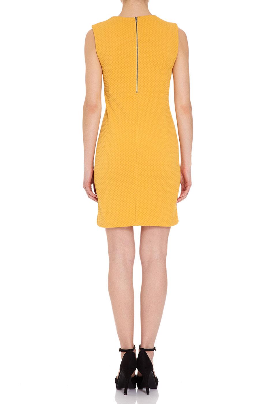 Fever London Billie Dress Retro 60s Mod Shift Dress In Sunflower