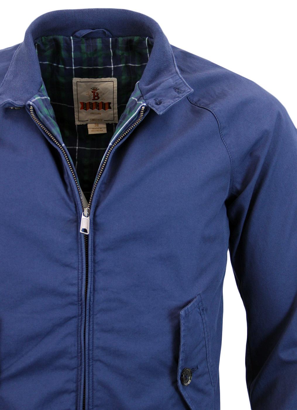 BARACUTA Hastings G9 Garment Dyed Harrington in Royal Blue