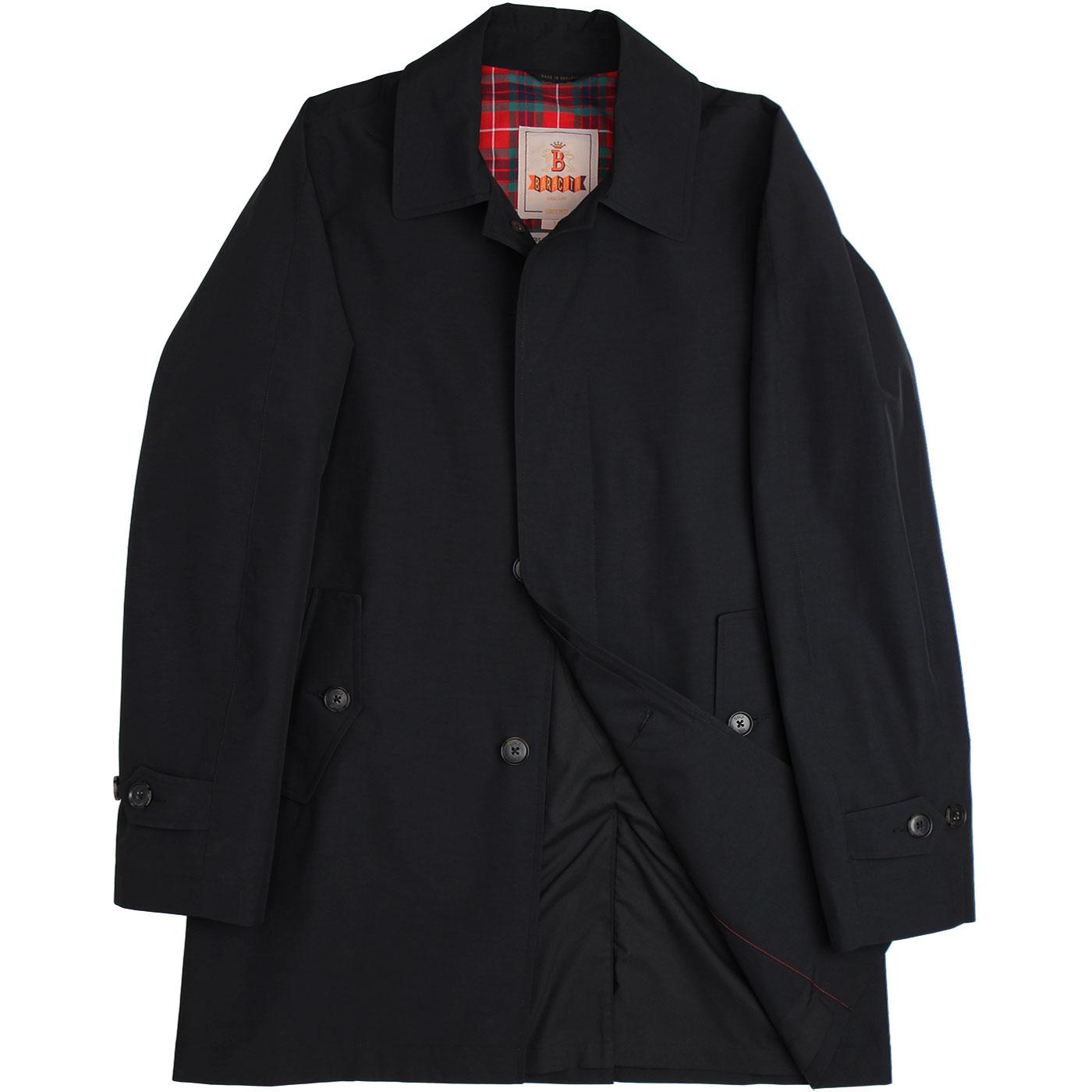 BARACUTA G10 Men's Made in England Mod Mac Coat Black