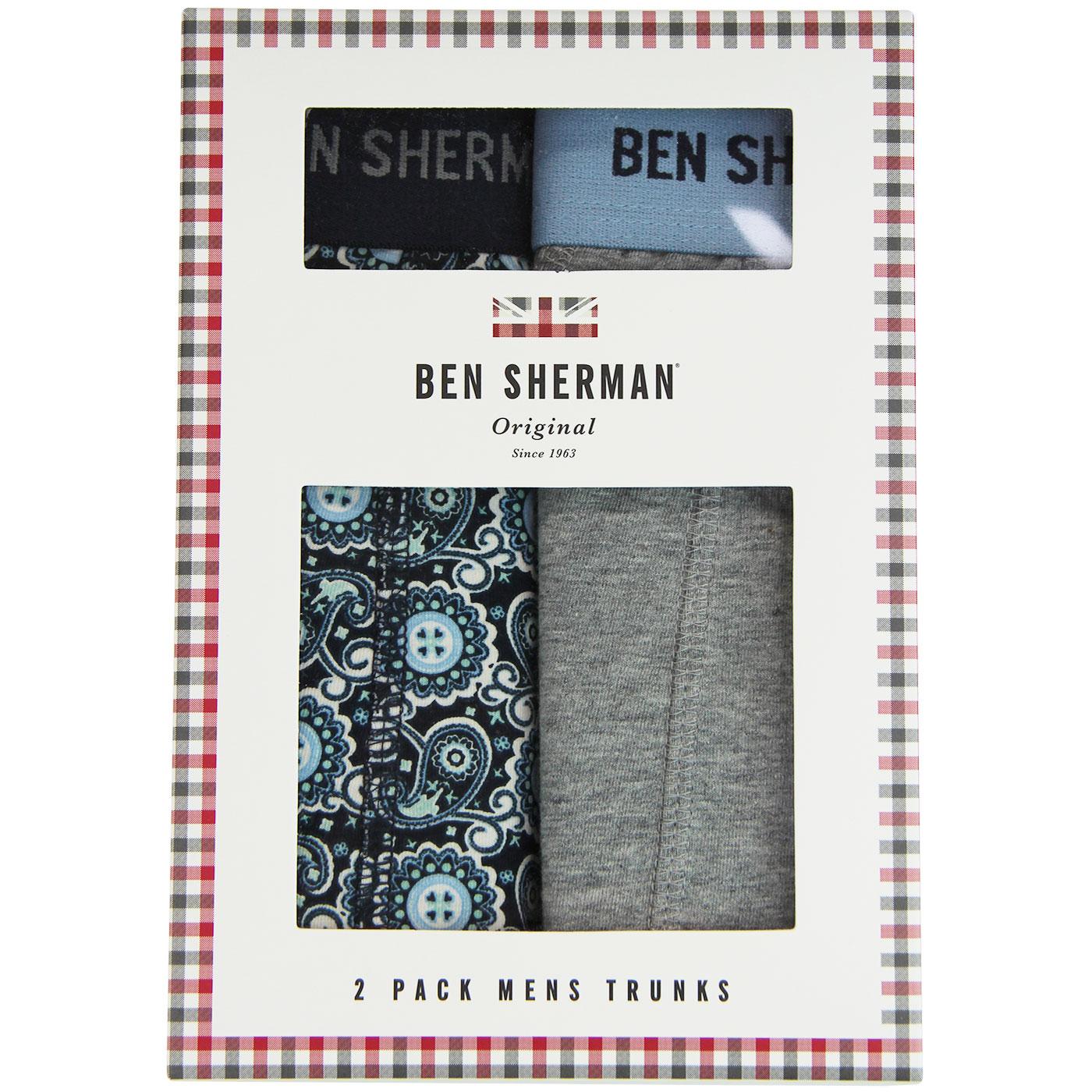 Bodin BEN SHERMAN 2 Pack Retro Paisley Trunks