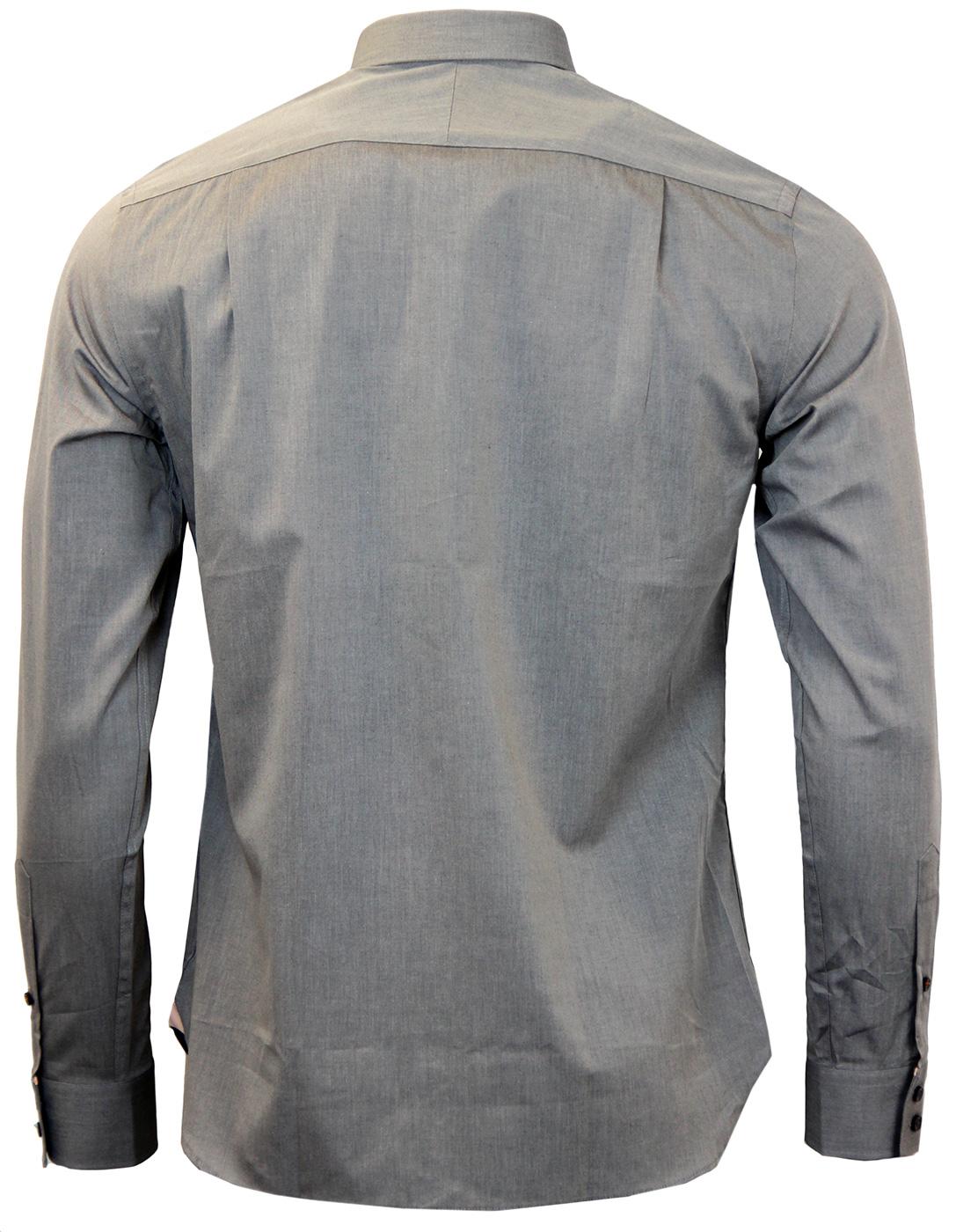 BEN SHERMAN Retro Mod Slim Fit Shirt in Grey