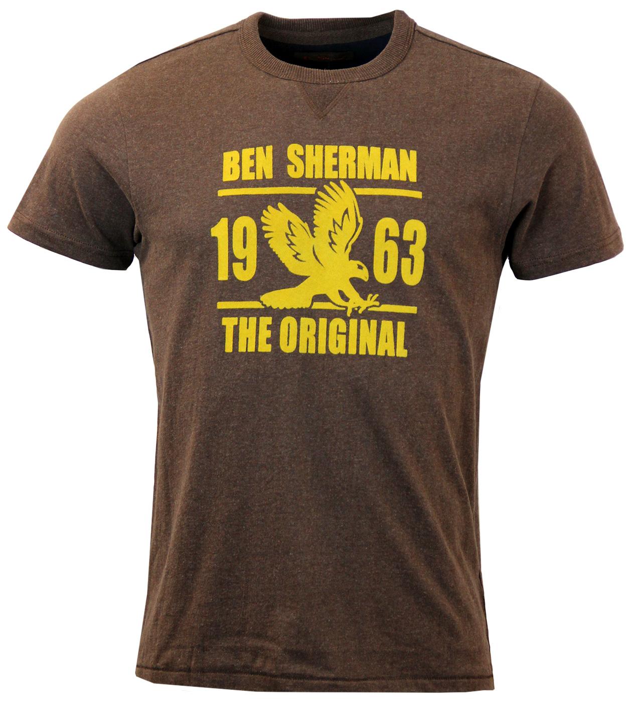 BEN SHERMAN Retro Indie Flock Print Eagle T-shirt
