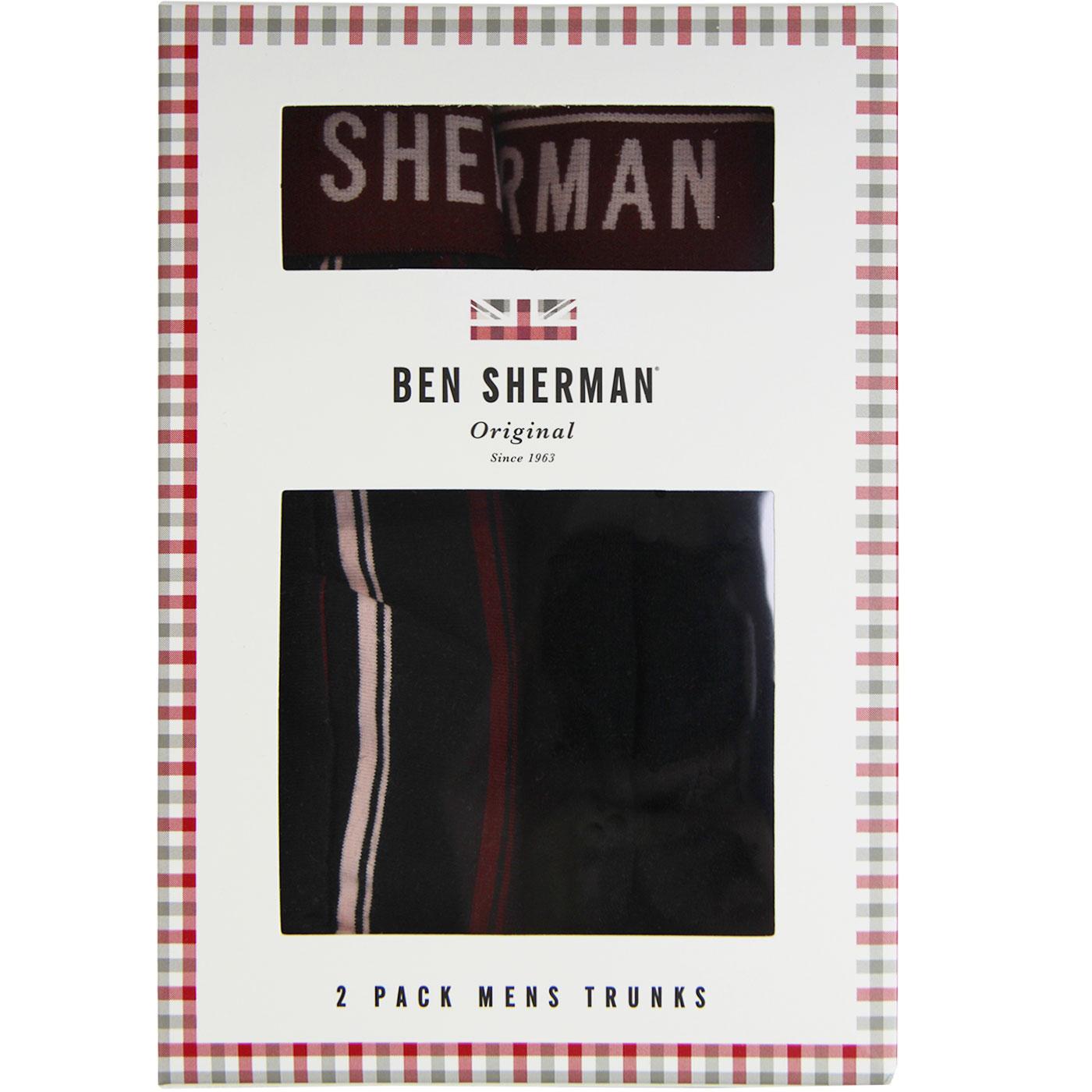 Bolton BEN SHERMAN 2 Pack Mod Stripe/Plain Trunks