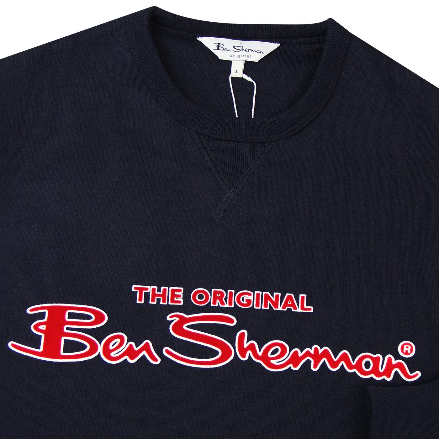 BEN SHERMAN Men's Retro 90s Archive Sweatshirt in Navy