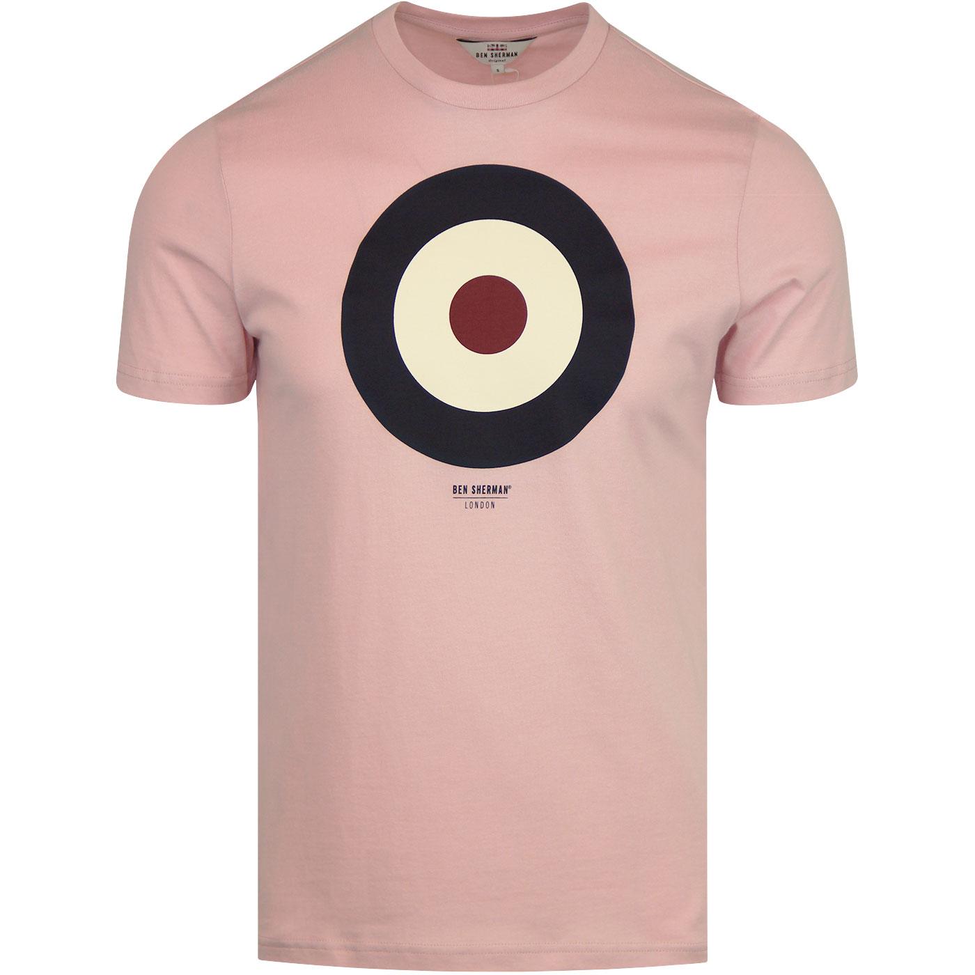 BEN SHERMAN Retro Mod Target T-Shirt (Pale Pink)