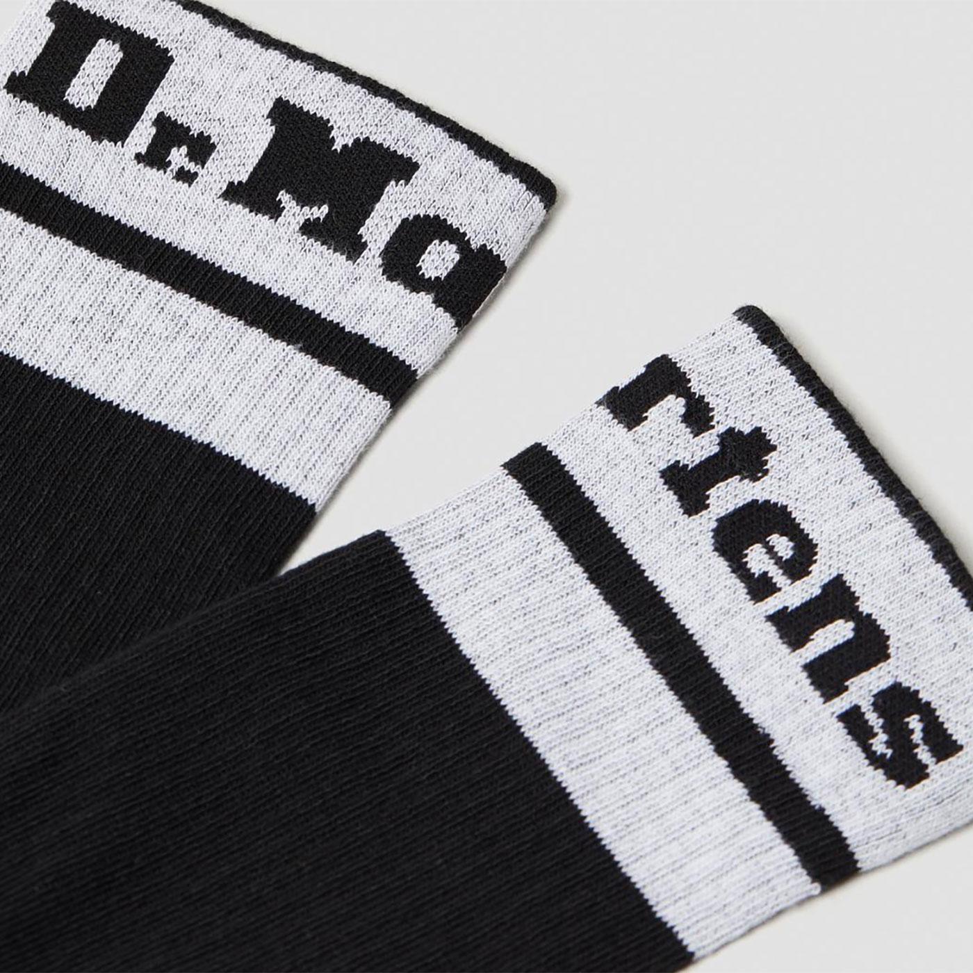 DR MARTENS Athletic Logo Cotton Blend Socks Black & White