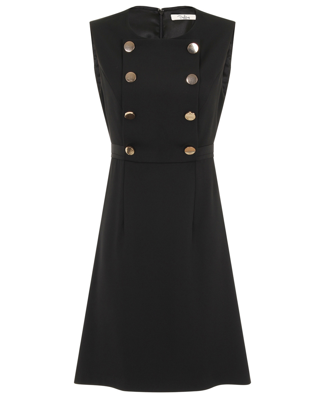 DARLING Langley Retro Sixties Mod Womens Fitted Dress in Black