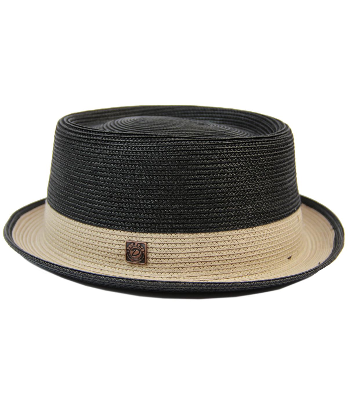DASMARCA Bobby Retro Mod Mens Weave Trilby Hat in Carbon
