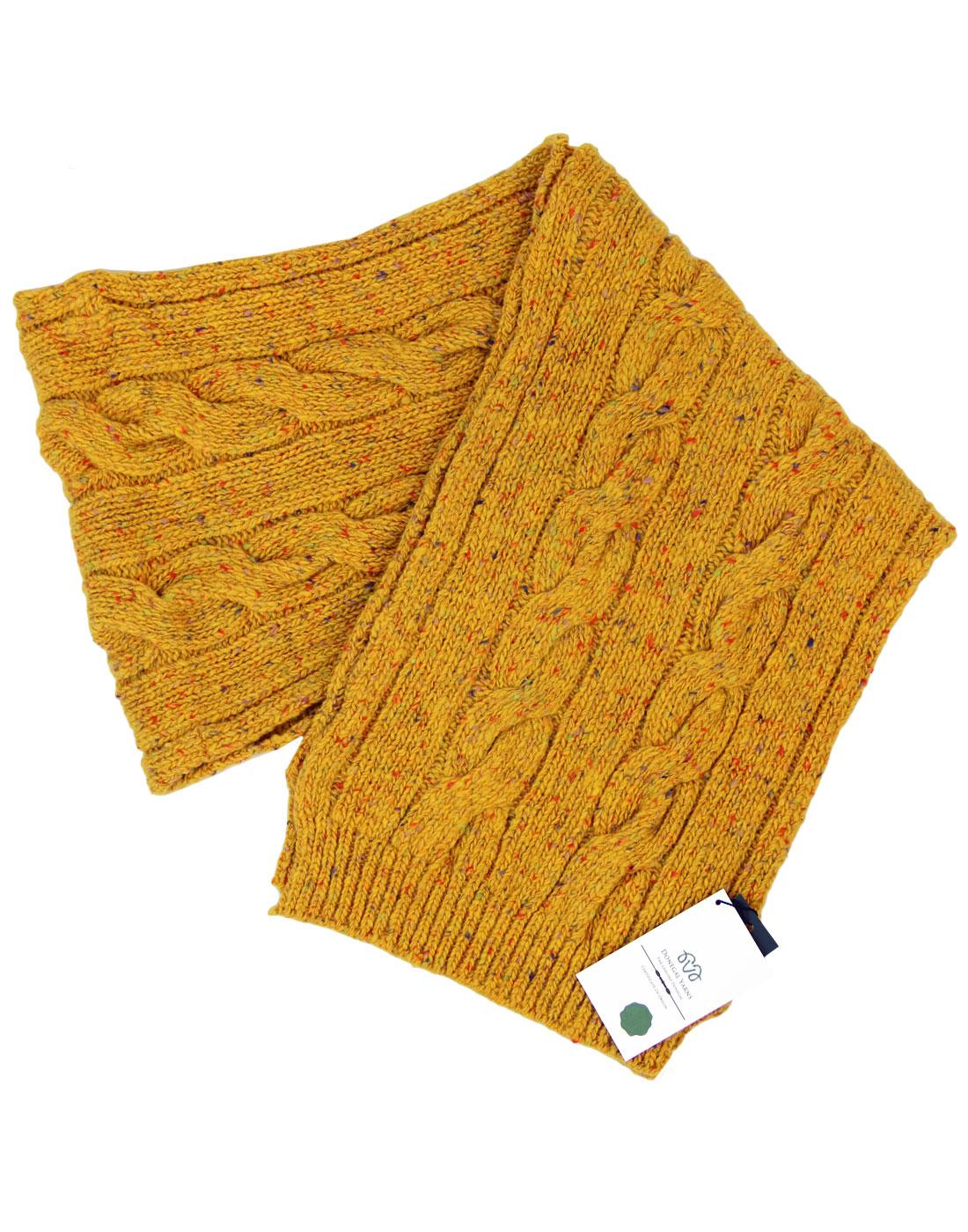 VIYELLA Retro Donegal Nep Vintage Knitted Scarf M