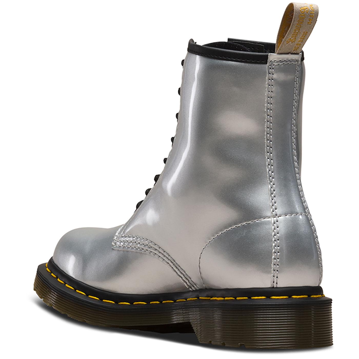 silver vegan dr martens