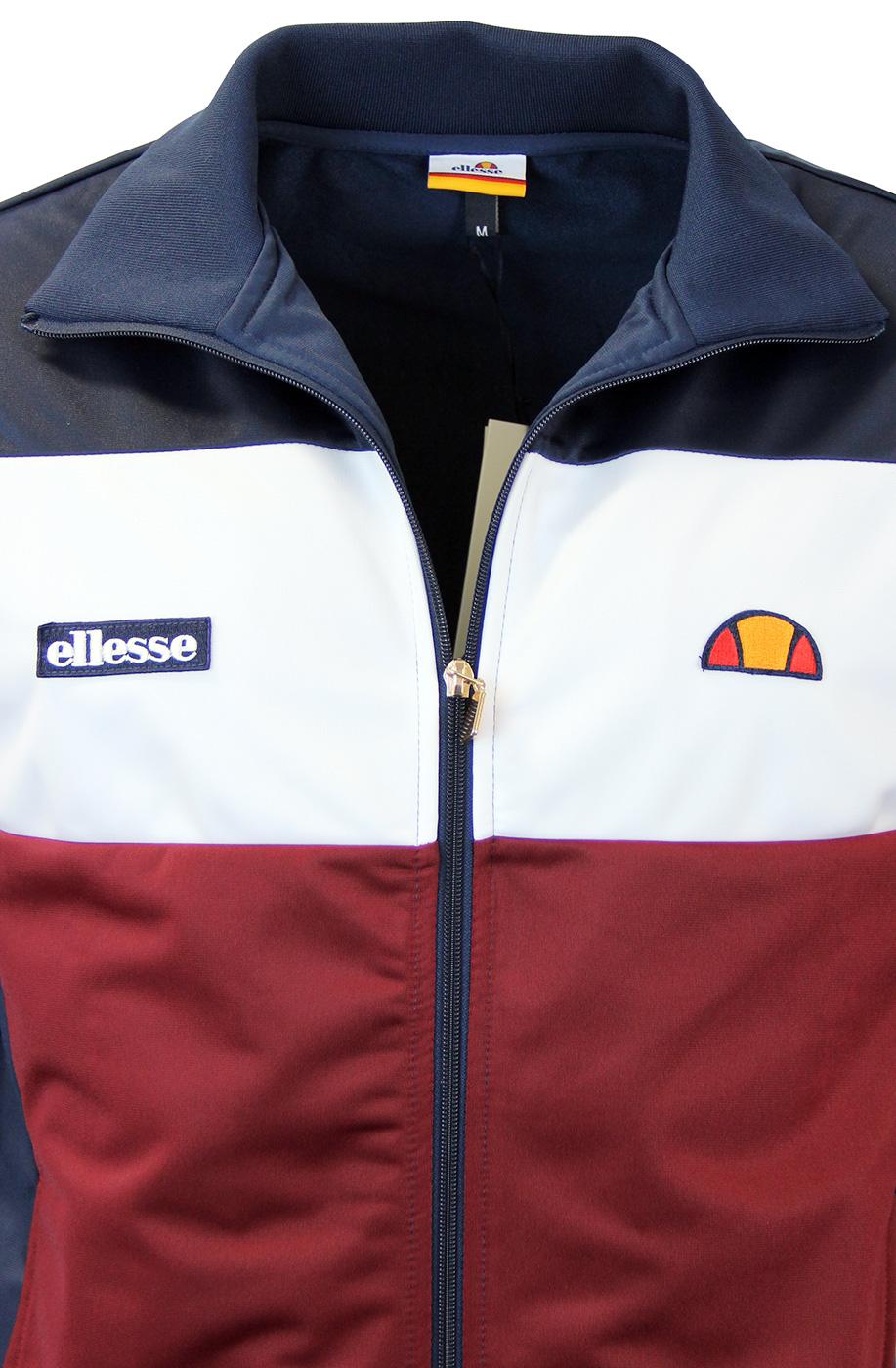 Ellesse Caprini Track Top in Burgundy/Navy - Clothing from Golden