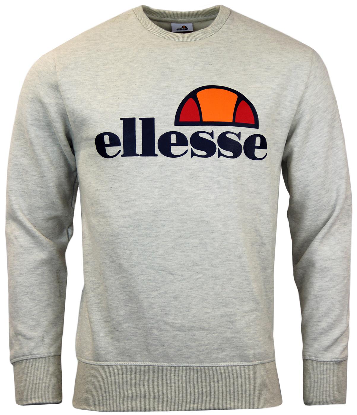 ELLESSE Montone Retro Indie Crew Neck Logo Sweater in Oatmeal