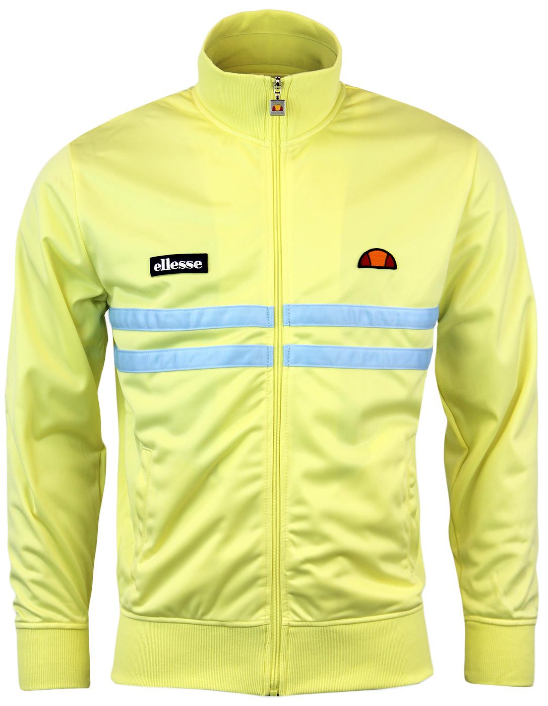 ELLESSE Vicenza 2 Retro 80s Twin Stripe Track Top in Lemonade
