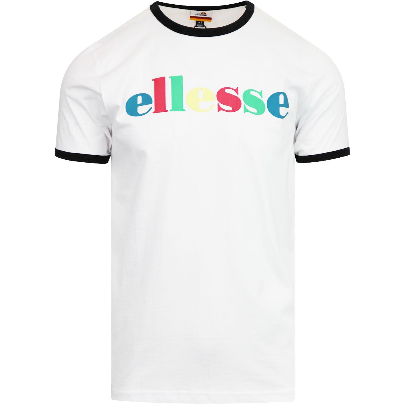 Moa ELLESSE Retro Colourful Text Indie Ringer Tee
