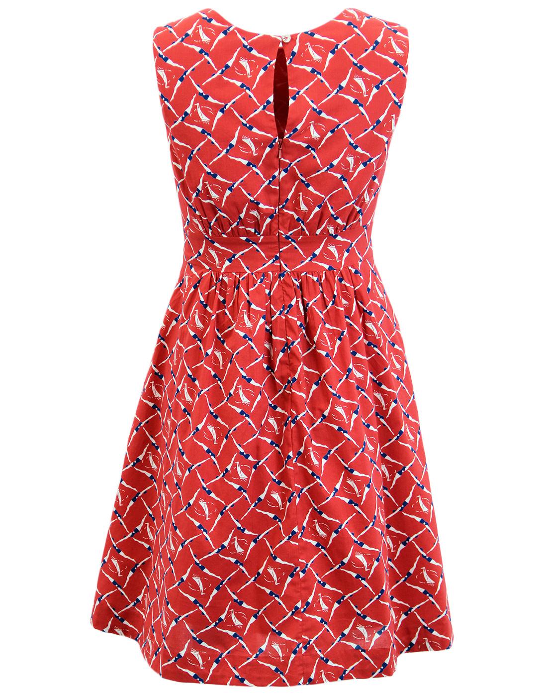EMILY AND FIN Lucy Retro Vintage Sleeveless Dress in Red