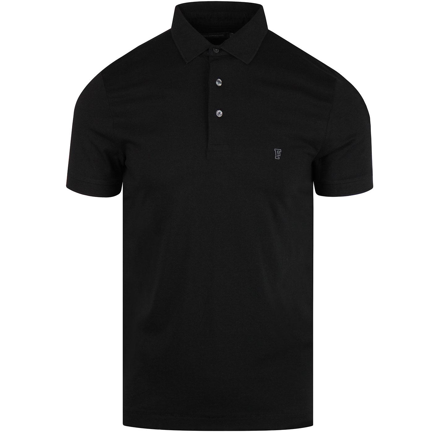Sneezy FRENCH CONNECTION Mod Jersey Polo BLACK