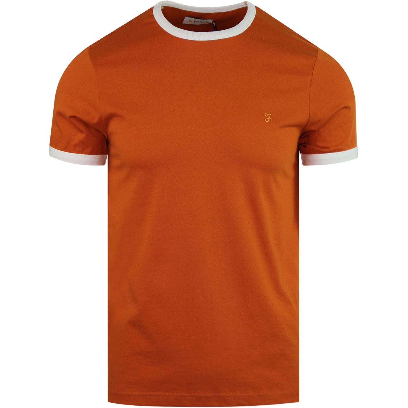 Groves FARAH Retro Mod Ringer T-Shirt (Goldfish)