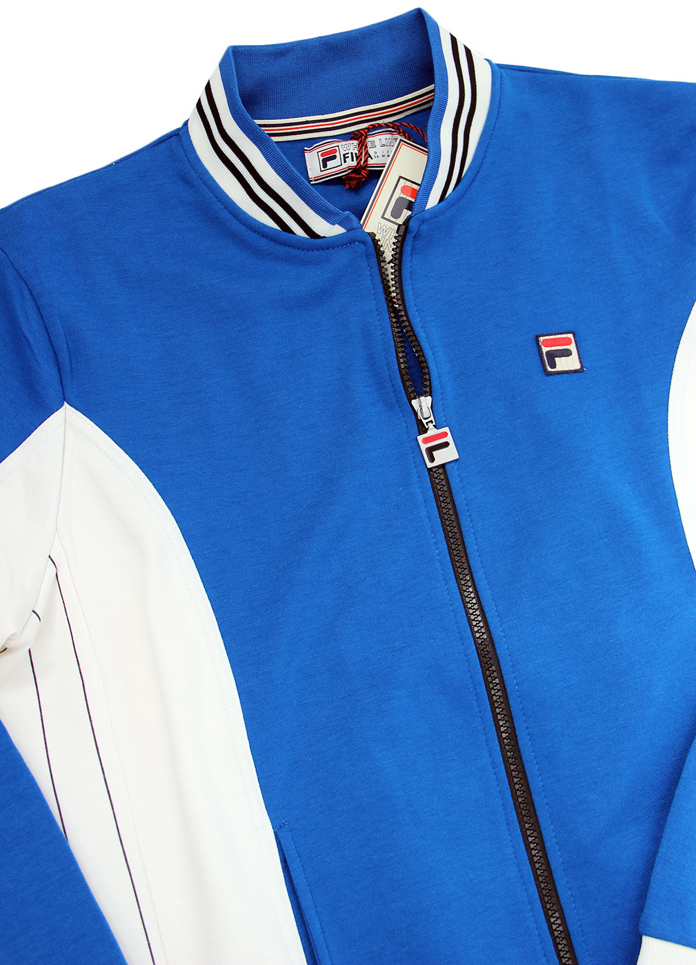 FILA VINTAGE Settanta Retro 1970s Mens Track Top In Blue