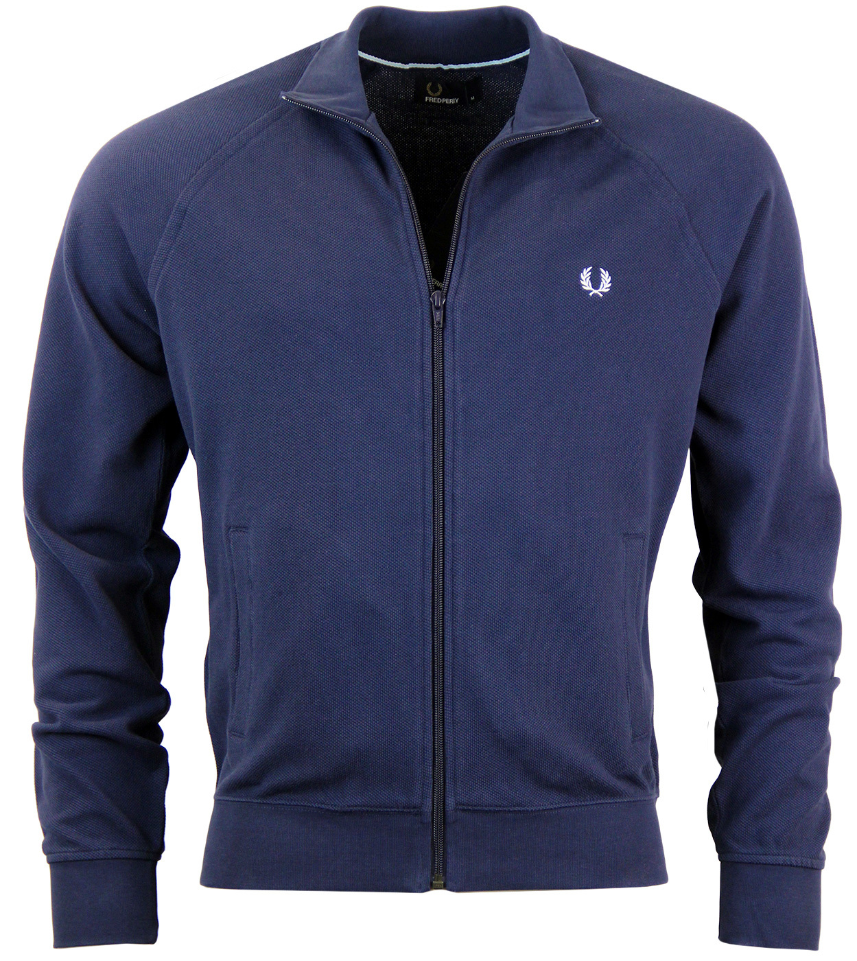 FRED PERRY Retro Mens Classic Pique Track Top in Navy