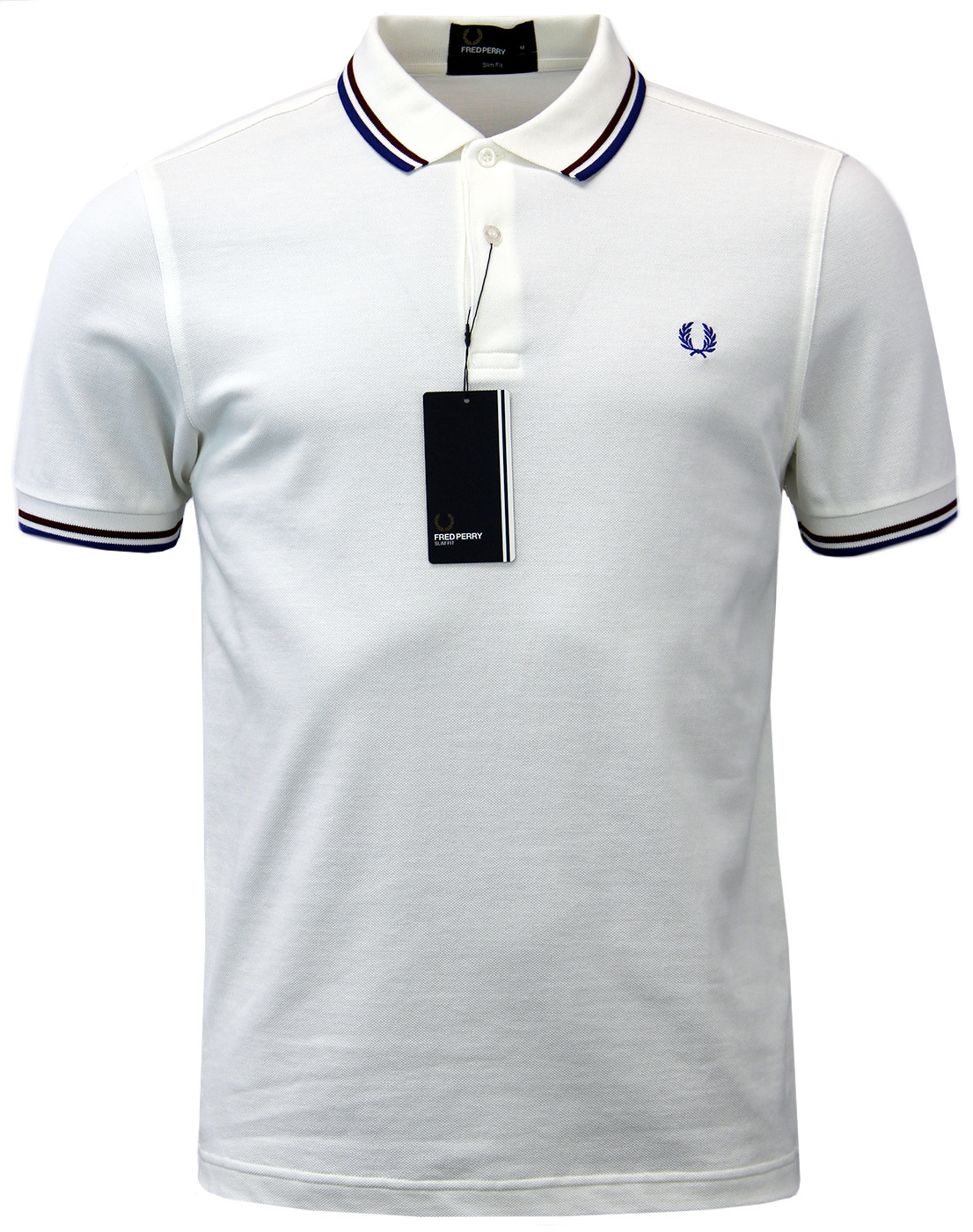 FRED PERRY M3600 Mod Twin Tipped Polo Shirt - Snow