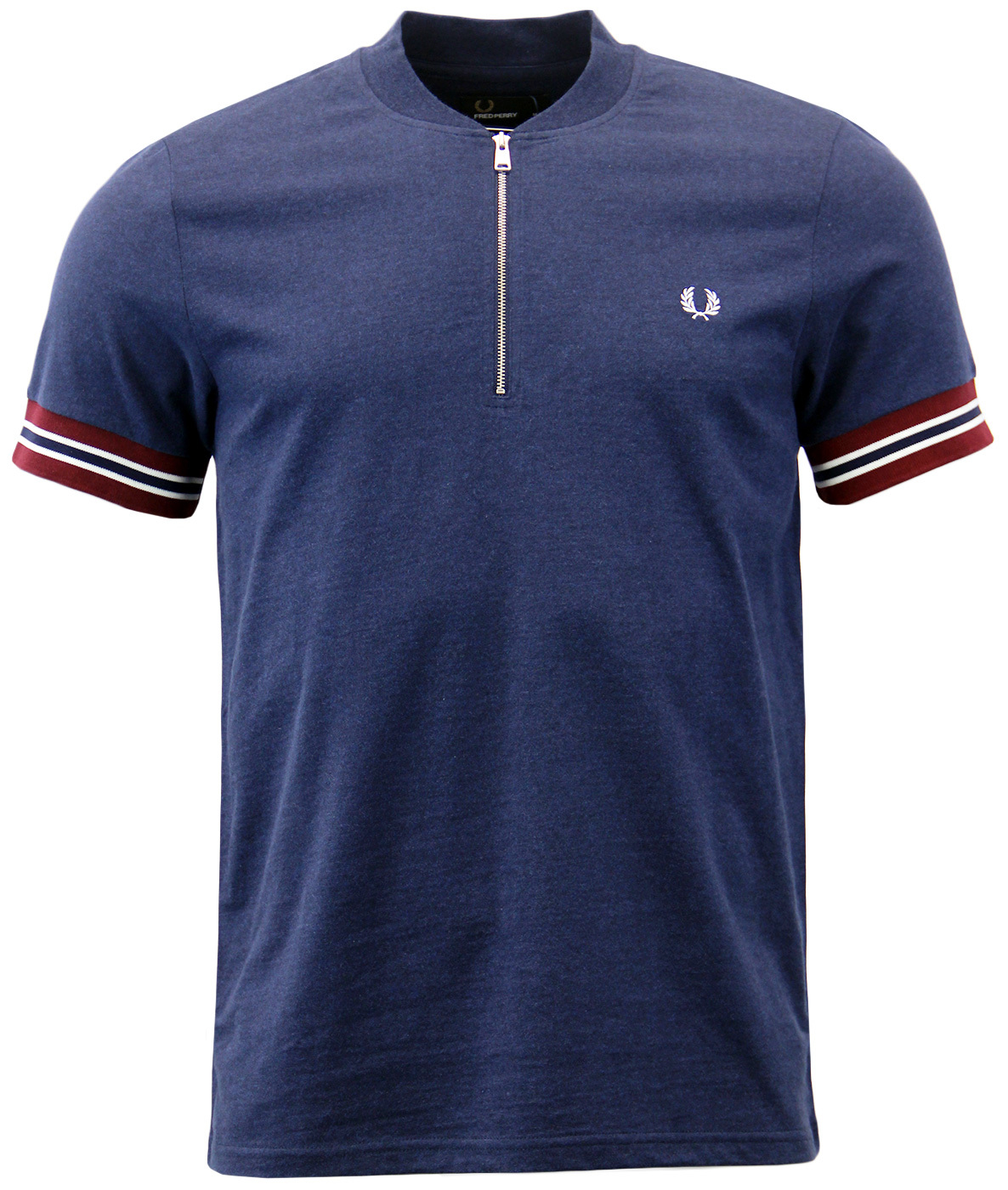 FRED PERRY Retro Mod Bomber Collar Cycling Top 