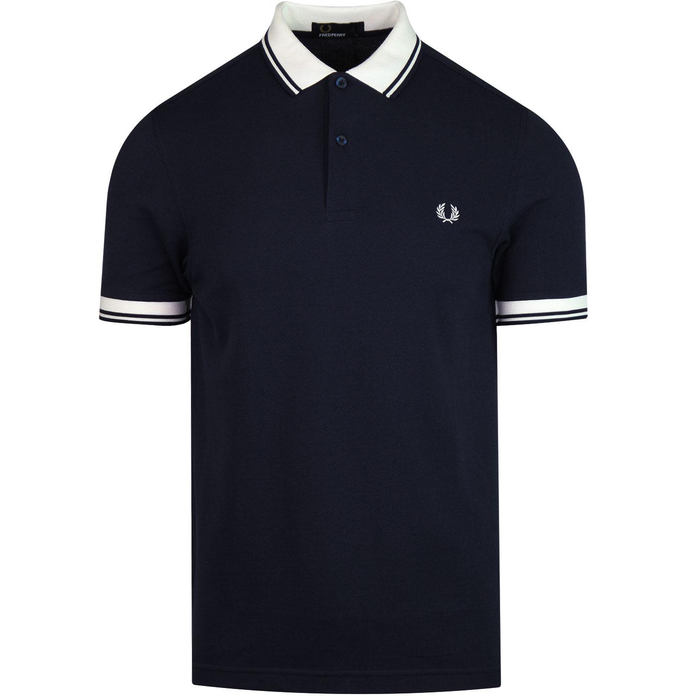 FRED PERRY Contrast Rib Pique Twin Tipped Mod Polo CB