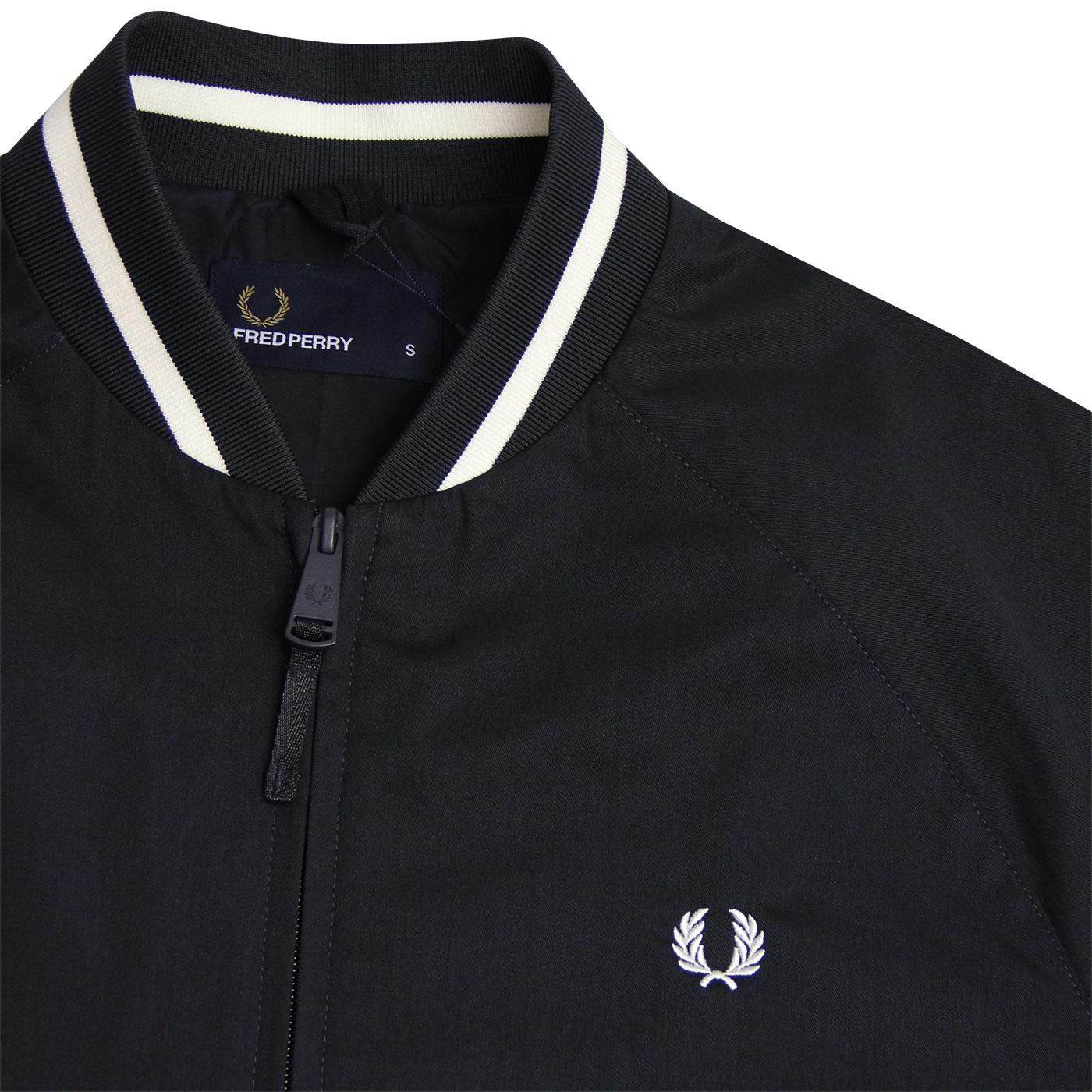 FRED PERRY Men's Retro Mod Tennis Bomber Jacket in Navy