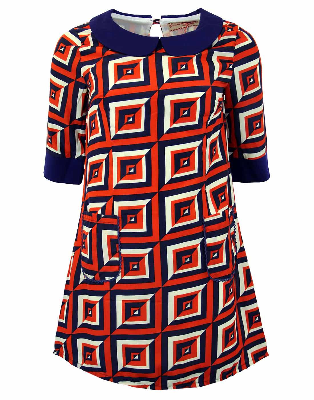 Annette FRIDAY ON MY MIND 60s Mod Geometric Dress
