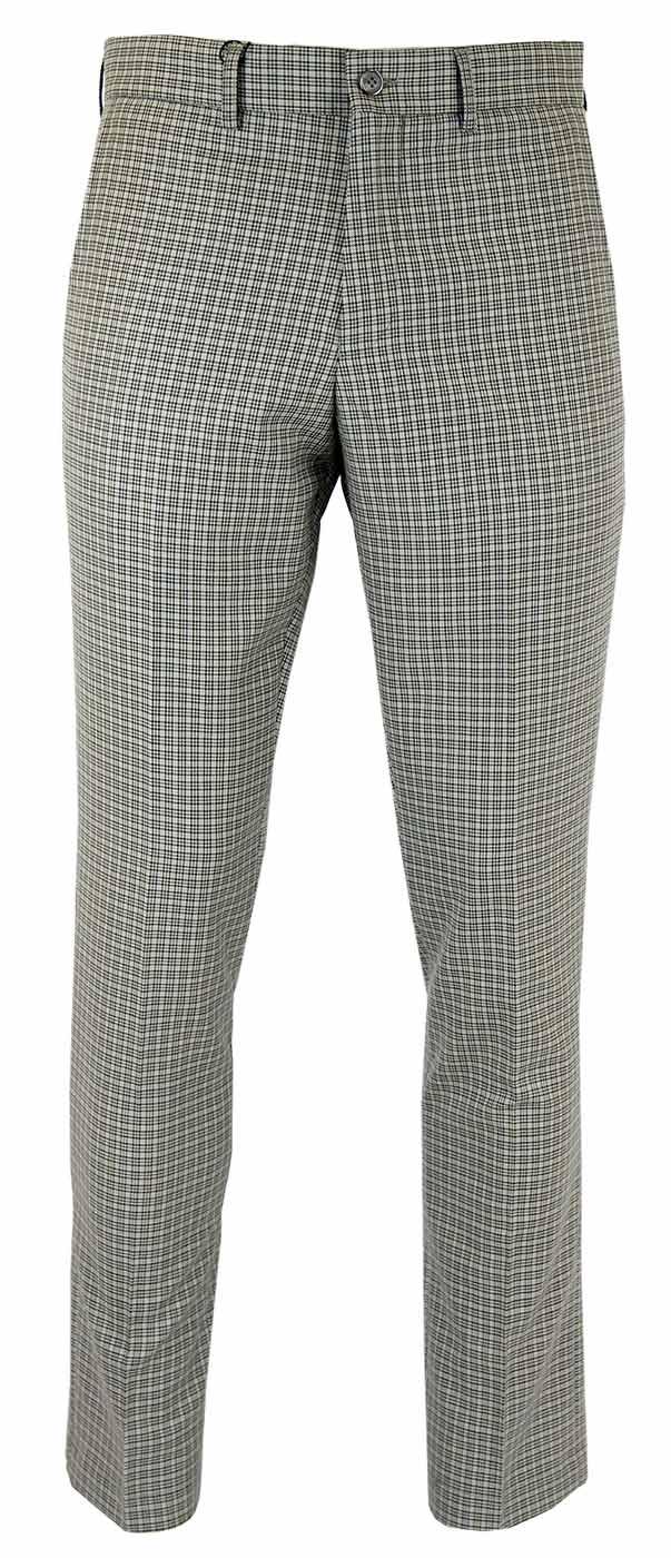 GABICCI VINTAGE Mod Dogtooth Check Trousers PUMICE