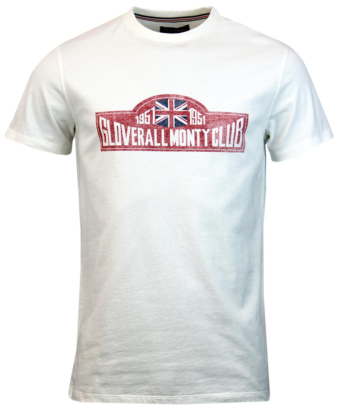 GLOVERALL Retro Monty Club Print Jersey T-Shirt in White