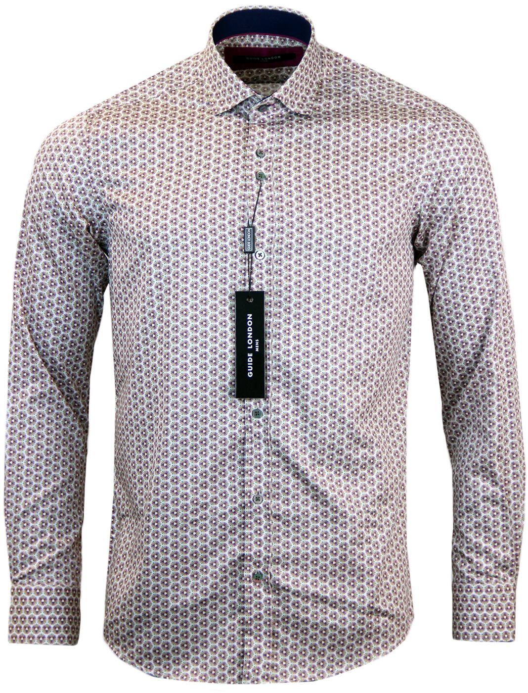 GUIDE LONDON Retro 60s Psychedelic Circle Shirt