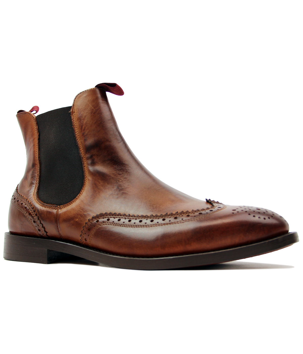 Breslin H BY HUDSON Retro Mod Brogue Chelsea Boots