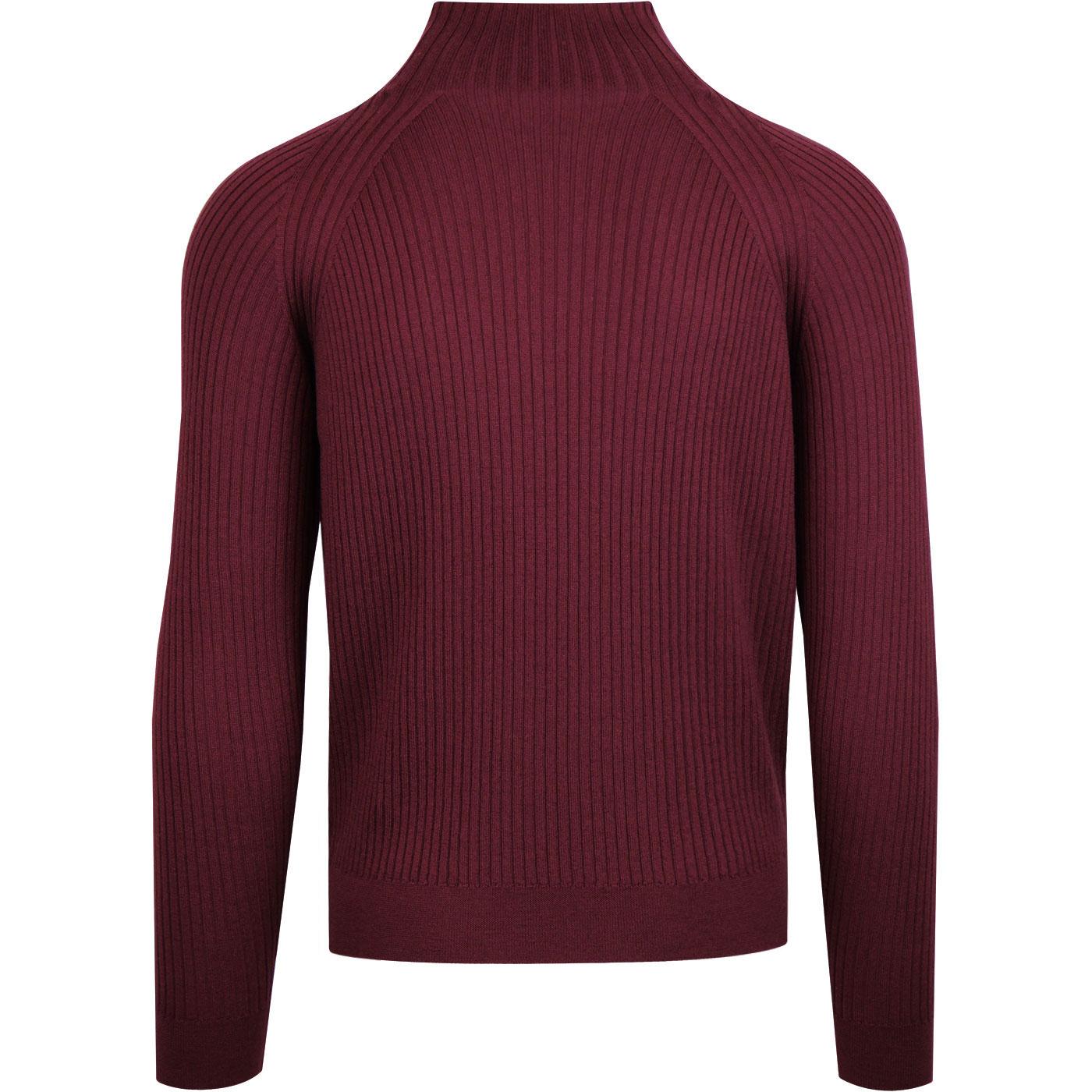 Magnet JOHN SMEDLEY Mod Ribbed Mock Turtleneck Jumper