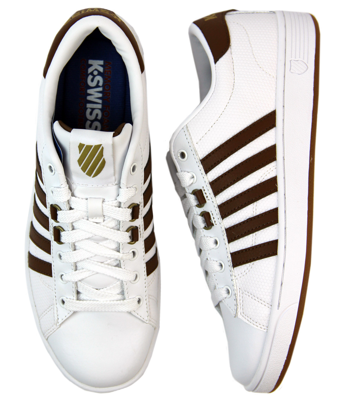 K Swiss Hoke Retro 60s Mens Honey Comb Trainers In White