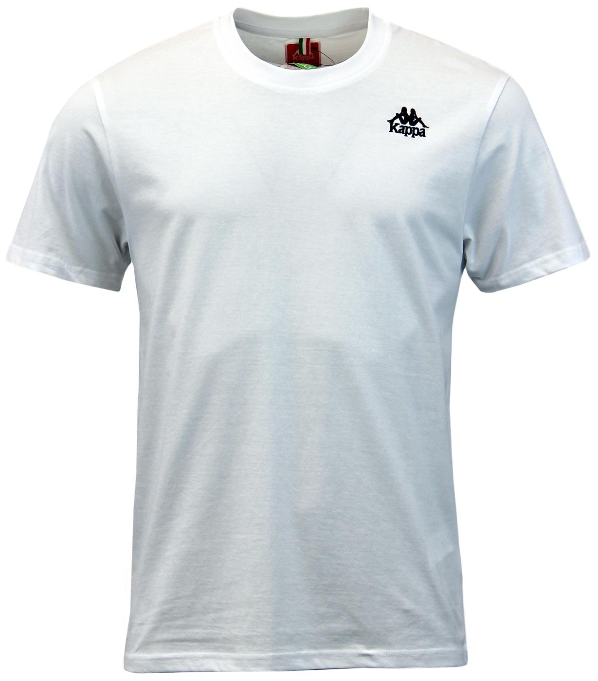 KAPPA Bramall Retro Indie Mens Plain Logo T-Shirt in White