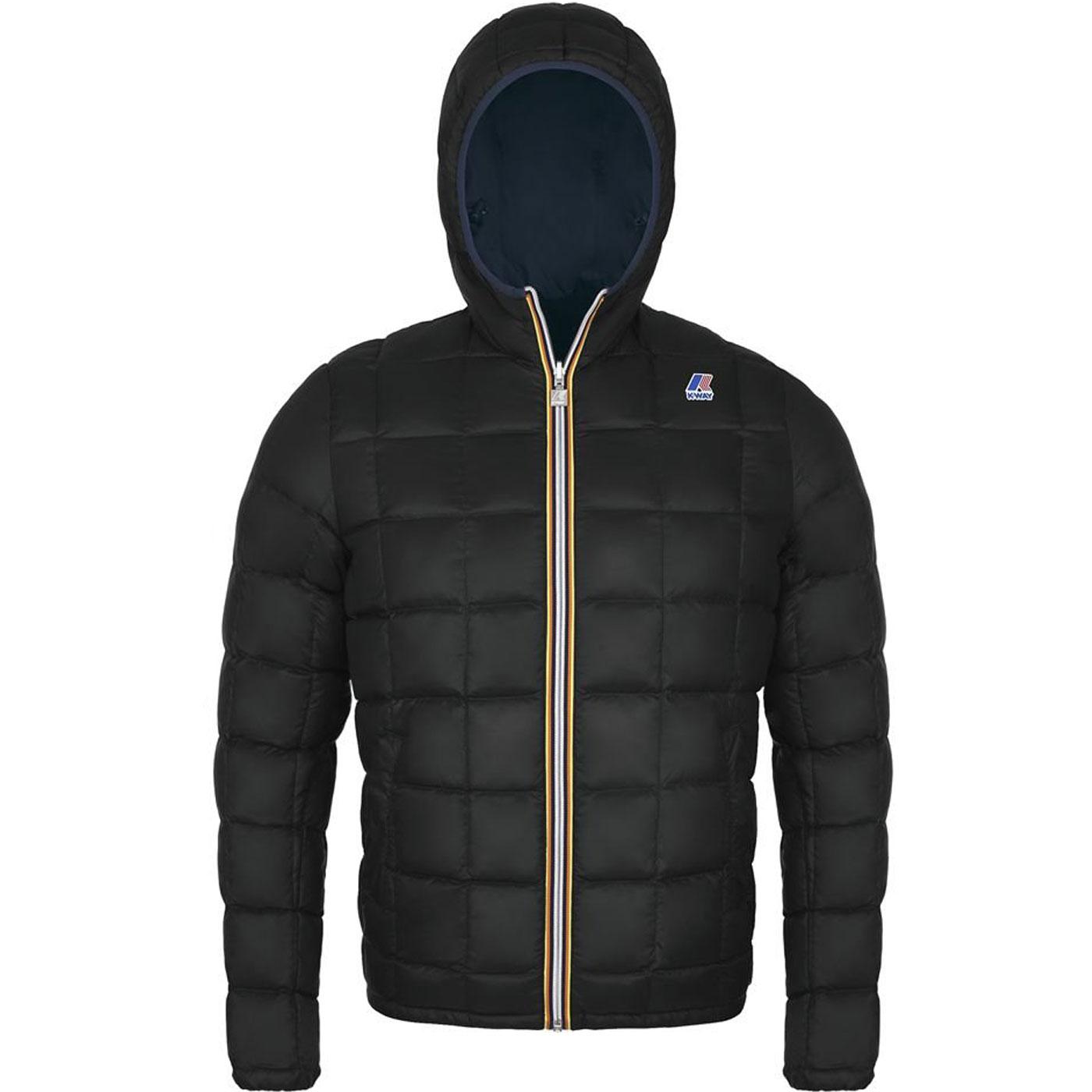 K-WAY Jacques 90s Reversible Thermal Cagoule in Navy/Black