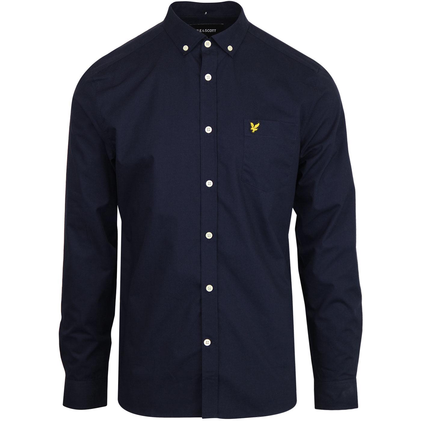 LYLE & SCOTT Mod Button Down Side Stripe Shirt (N)