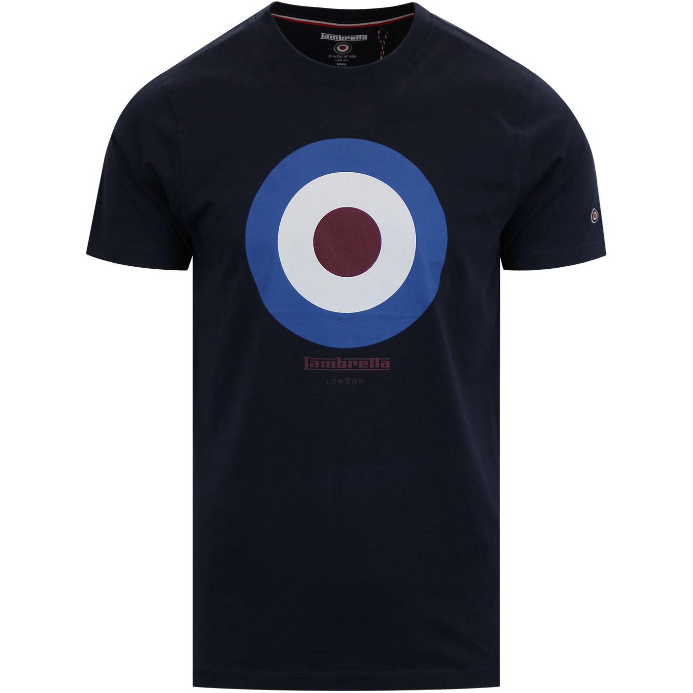 LAMBRETTA Men's Keith Moon 60s Mod Target T-shirt in Navy