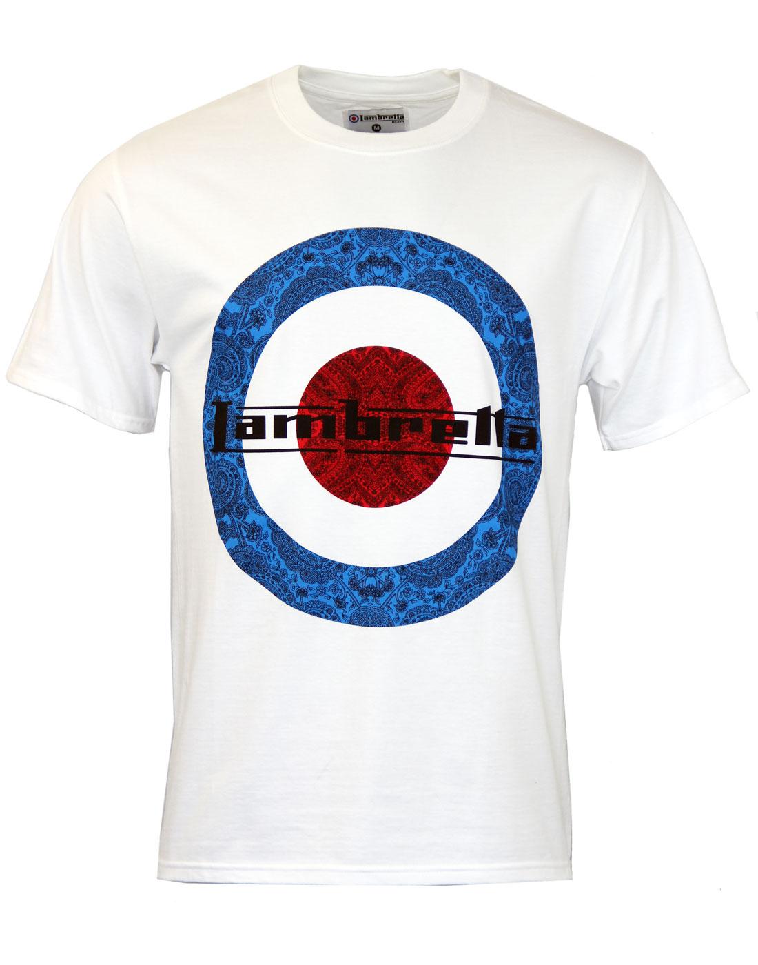 Paisley LAMBRETTA Retro 60s Mod Target T-Shirt
